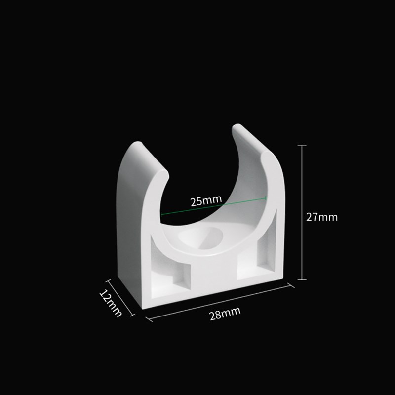 PPR水管固定卡扣管卡4分6分1寸管夹U型管卡带脚扣卡水管配件大全