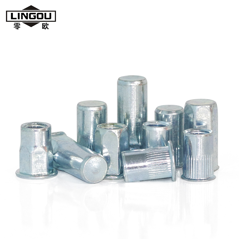 镀彩平头拉铆螺母盲孔小沉头六角加长手动气动套装防水M5M6M8M10