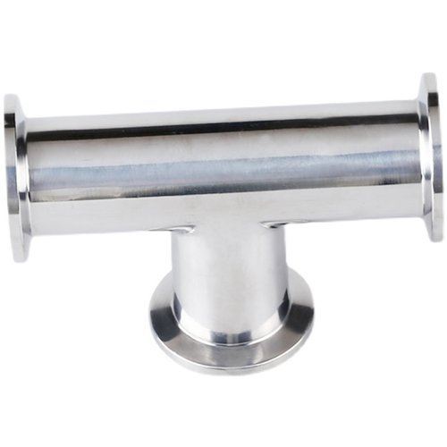 KF真空等径三通304不锈钢快装16卡盘25快接40法兰50管件0变径配件