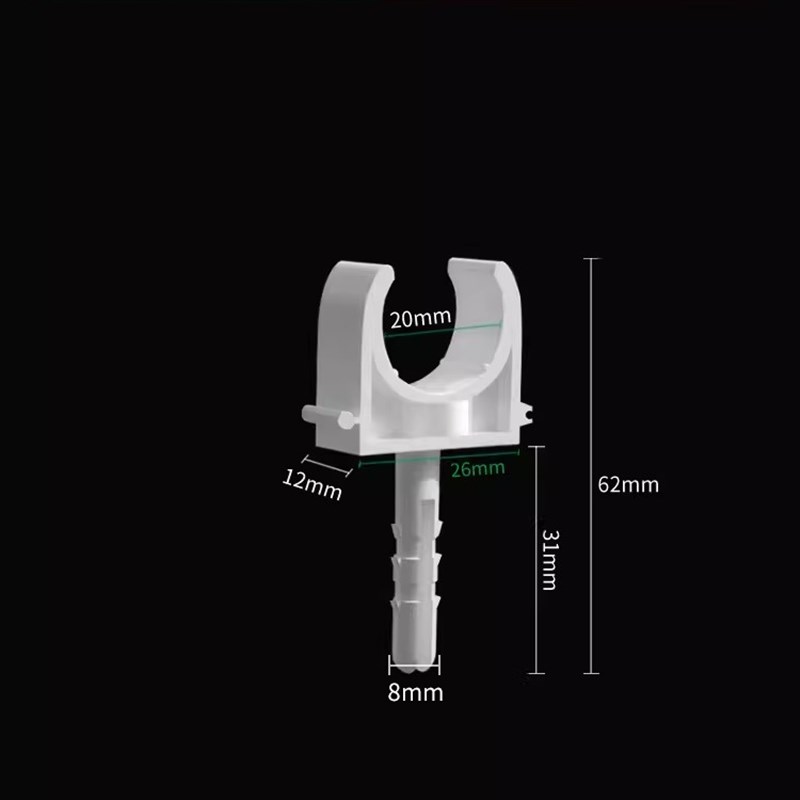 PPR水管固定卡扣管卡4分6分1寸管夹U型管卡带脚扣卡水管配件大全