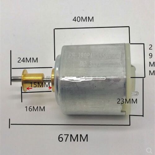 微型直流2.4V3.7V小马达理发器电动机RF-390电机低压高速自带铜轮