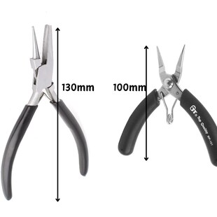 不锈钢卷针钳圆嘴凹槽钳珠宝钳手工钳子钢丝铜线925银线九针工具