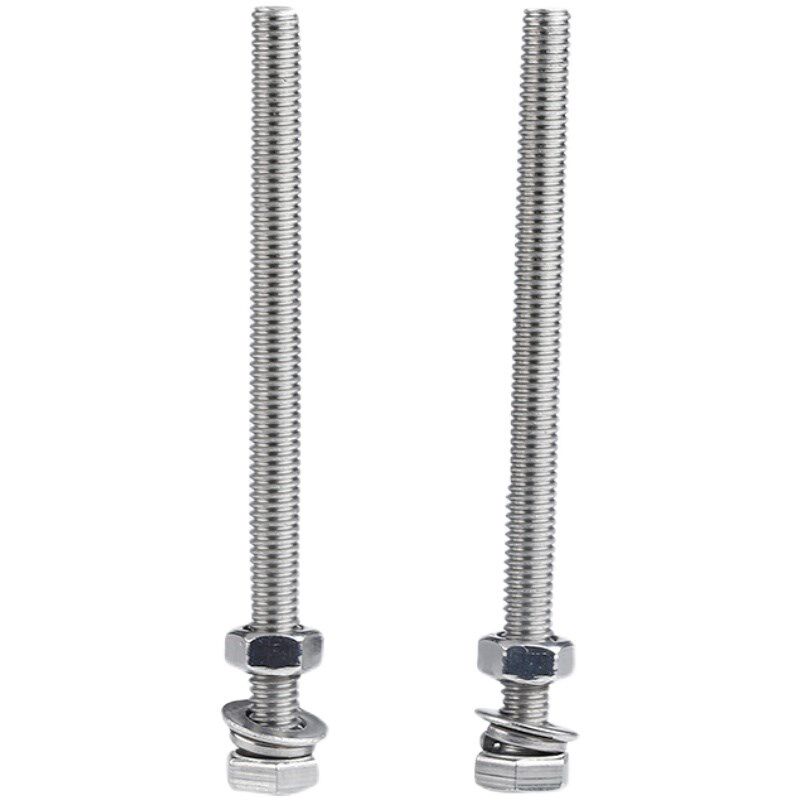 M5M6M8M10M12 法兰304不锈钢螺丝螺母套装罗丝组合加长外六角螺栓