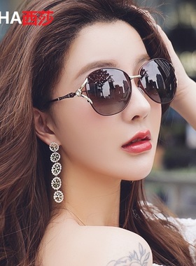 太阳镜女2025年新款夏季大脸大框偏光眼镜防紫外线墨镜圆长脸女潮
