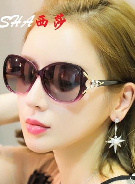 2025新款变色偏光太阳眼镜日夜两用女式大框圆脸开车防紫外线墨镜