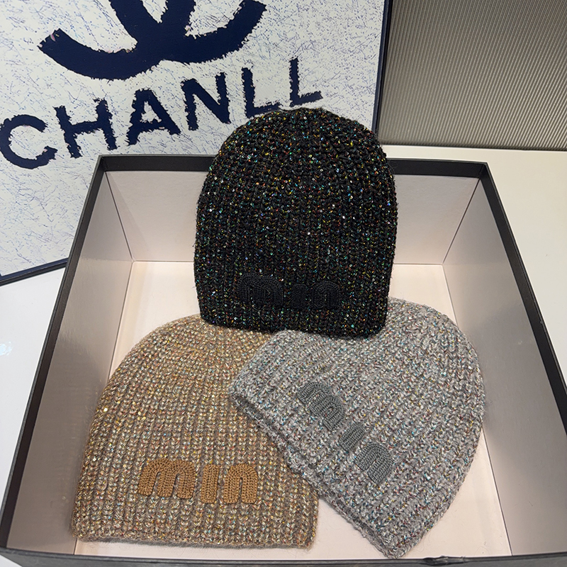 韩版冬季新款包头冷帽女百搭显脸小字母护耳毛线帽出游保暖针织帽