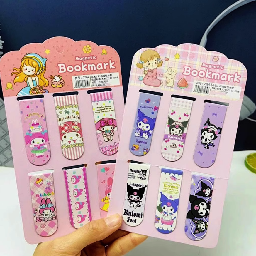 创意卡通磁性书签学生实用少女心卡通精致书夹高颜值可爱书签双面儿童小学生用六一儿童节日奖励礼品小礼物