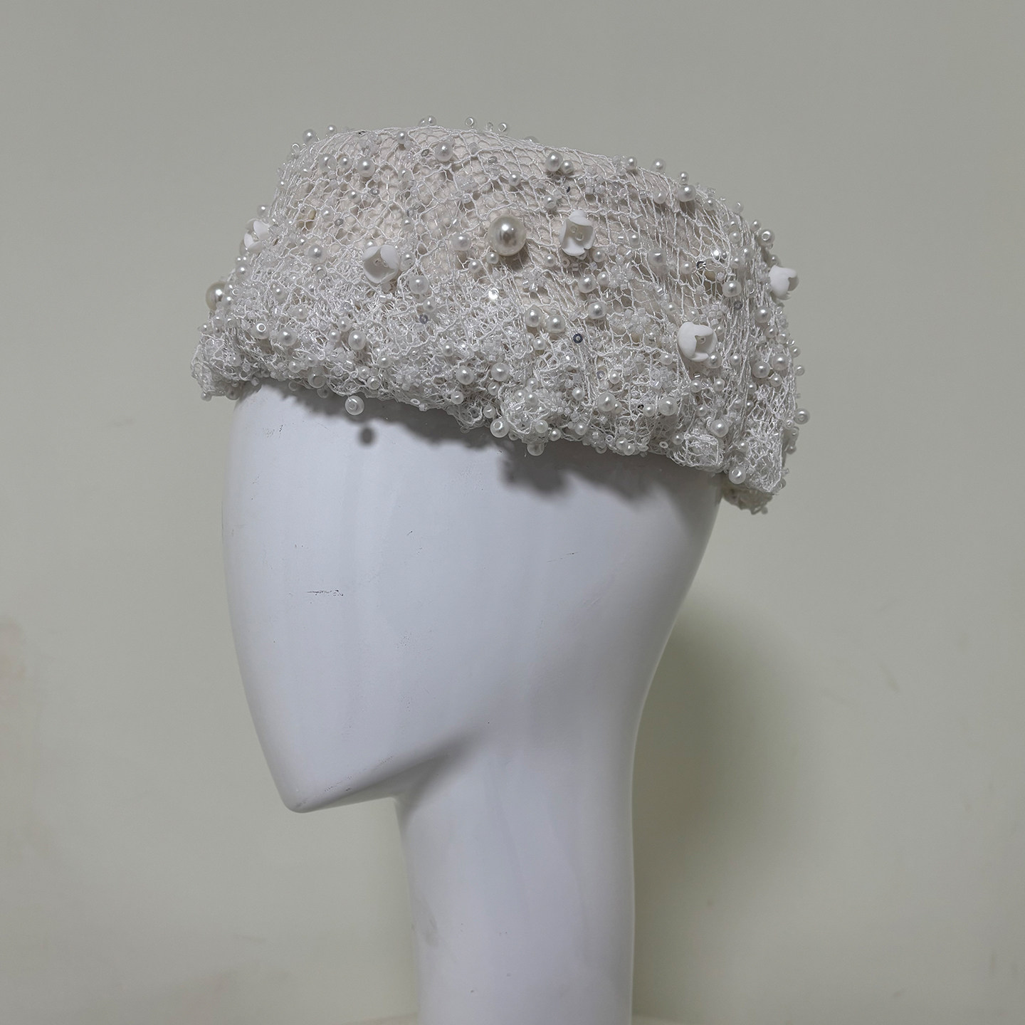 Mi唐手作珍珠帽子新娘婚纱婚礼拍照超好看的帽子出片拍摄道具出片