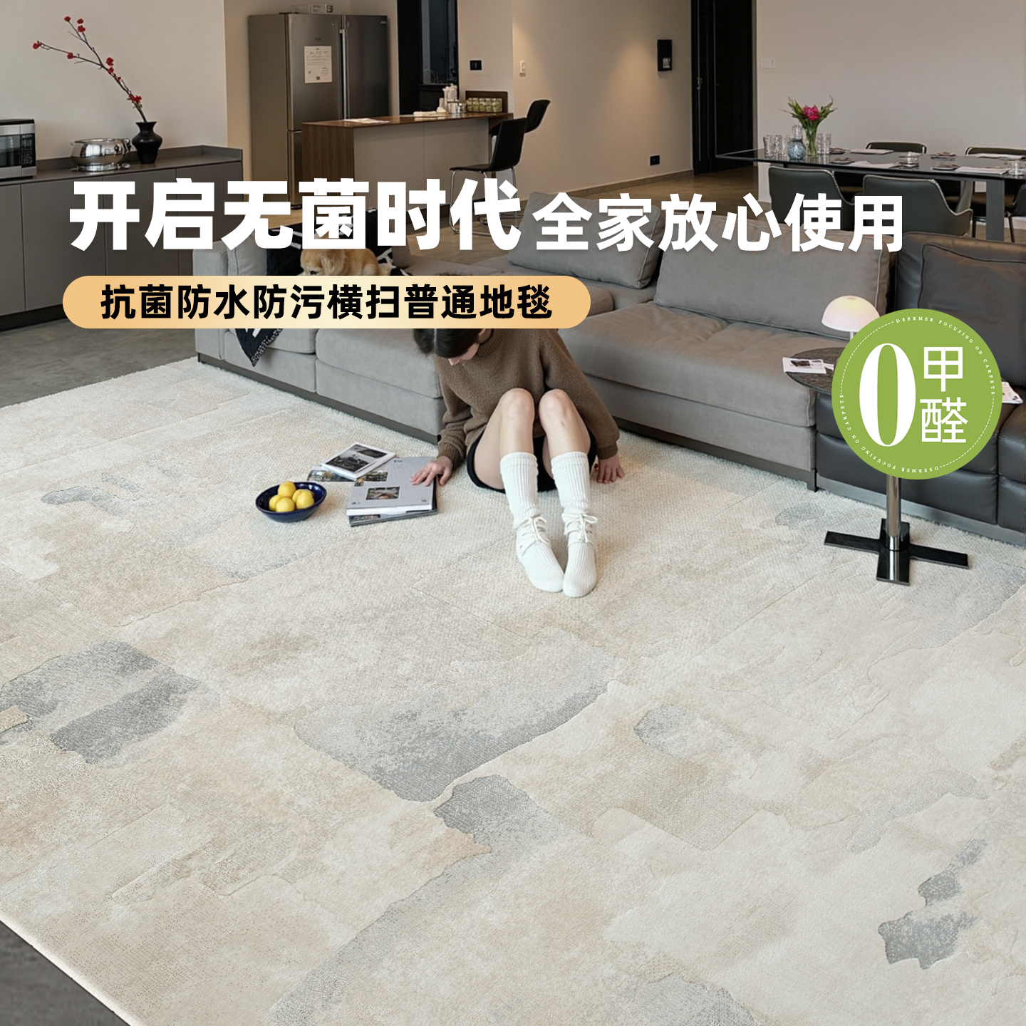0甲醛无胶防水地毯客厅卧室
