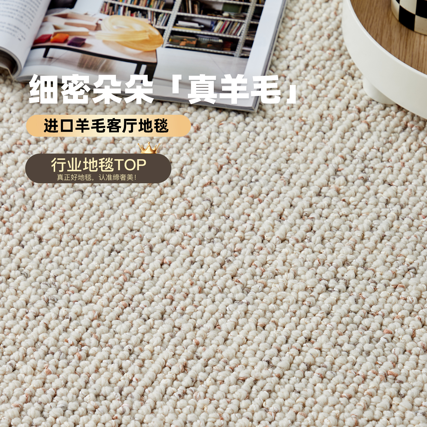 新西兰进口羊毛地毯客厅无甲醛