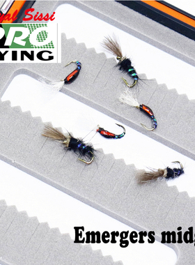 persuader飞钓毛钩 纳米钩飞蝇饵midges18# 超小袖钩摇蚊幼虫毛钩