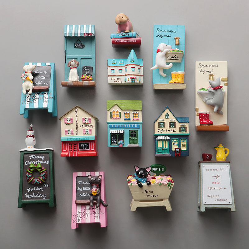 日本韩国卡通可爱小狗动物磁性贴