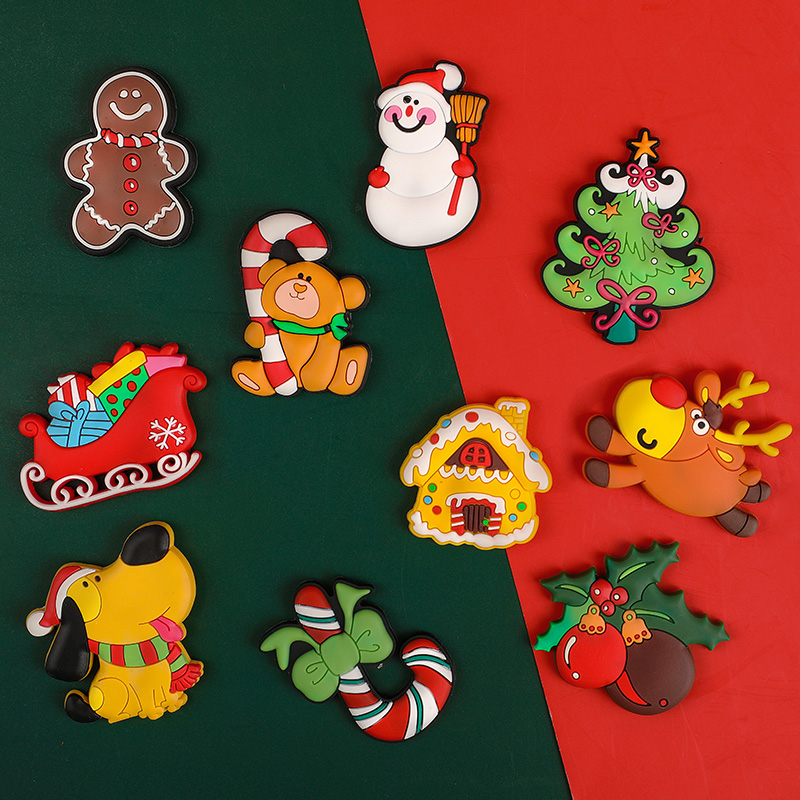 创意可爱圣诞冰箱贴圣诞节礼物圣诞小礼品磁贴装饰圣诞老人磁力贴