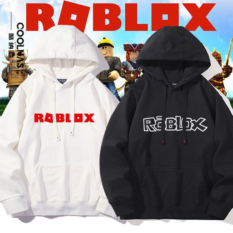 ROBLOX游戏动漫虚拟世界周边重磅连帽卫衣男春秋宽松薄款帽衫外套