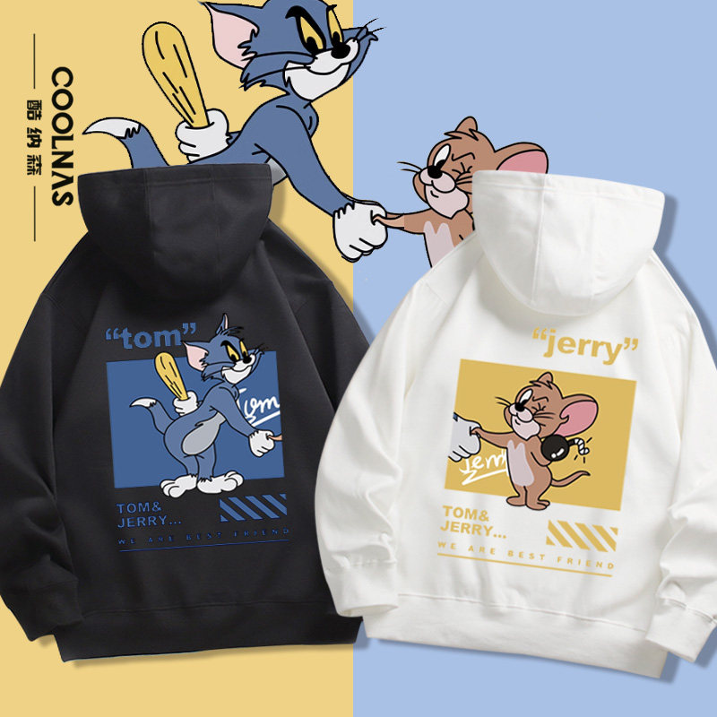 猫和老鼠卡通动漫连帽卫衣