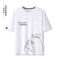 Hayao Miyazaki's anime "Spirited Away" Totoro cartoon print pattern pure cotton short-sleeved T-shirts for men and women, summer half-sleeve trend thumbnail 2