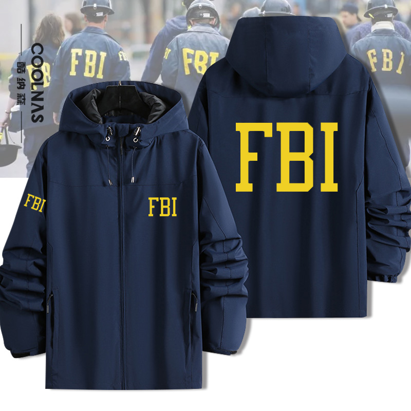 fbi美国联邦调查局情报特工电影同款冲锋衣夹克三合一衣服外套冬