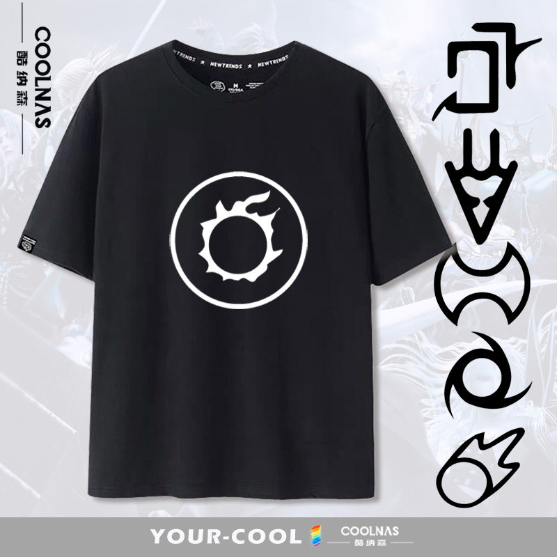 最终幻想14徽章短袖纯棉t恤