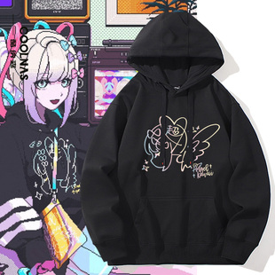 Steam电玩主播女孩重度依赖糖糖超天酱重磅连帽卫衣男女春秋衣服