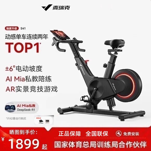 麦瑞克动感单车S41家用专业骑行有氧健身减肥运动室内功率自行车