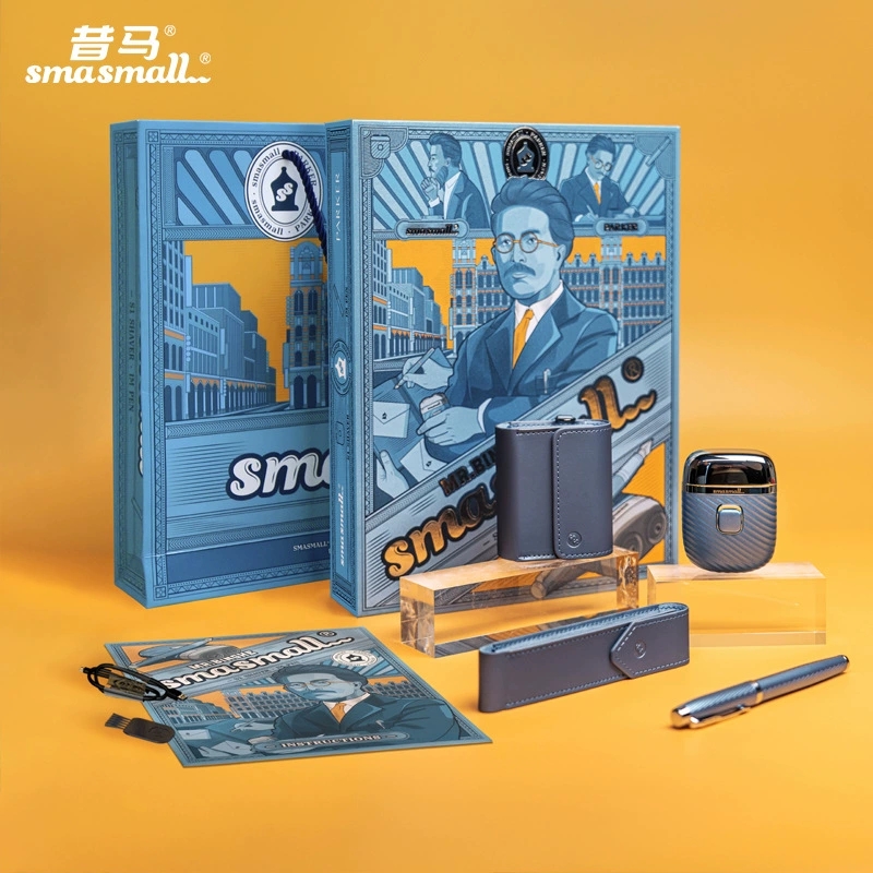 smasmall/昔马剃须刀电动男士便携刮胡刀派克联名冰河先生礼盒装
