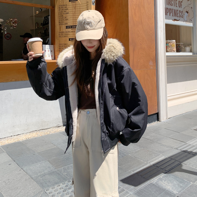 美式棉服女款2025新款冬季棉衣座山雕派克服小个子短款棉袄外套潮