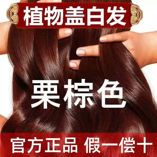 俏能植物泡泡染发膏免漂栗棕色