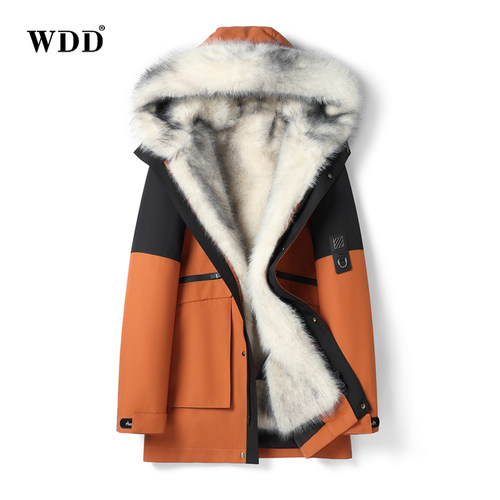 北美郊狼毛内胆可脱卸派克服男女