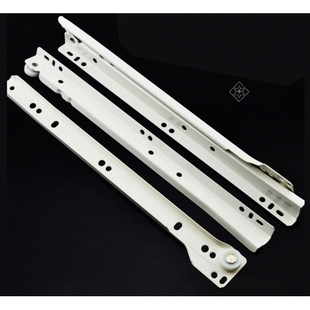 抽屉导轨 滑轨二节电脑桌办公室台式桌抽拉键盘轨道滚轮托底跑道