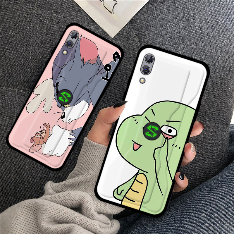 适用小米黑鲨2手机壳网红硅胶软套防摔保护skw-a0文字黑鲨2代pro情侣