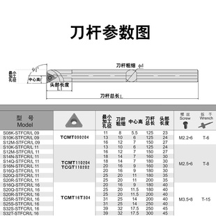 数控镗孔刀杆 防震内孔车刀10K S12M STFCR11防震钨钢刀杆 三角形
