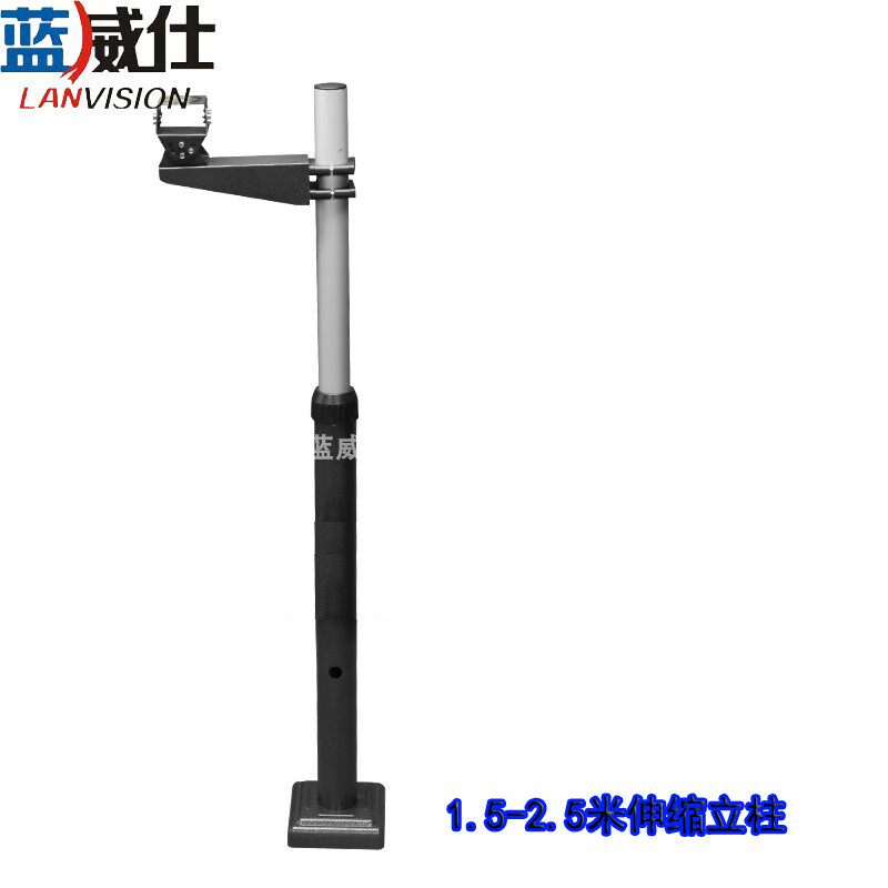 监控停车场可伸缩立杆停车场伸缩立柱停车场监控支架车牌识别立柱