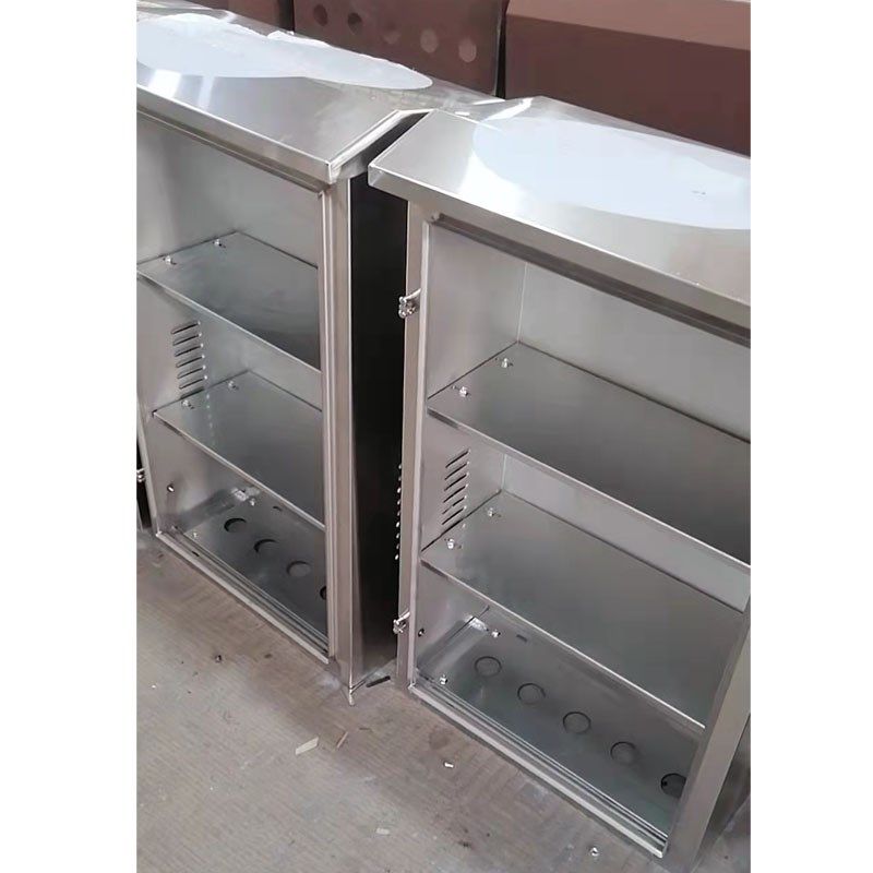 室外不锈钢配电箱网络机柜交换机功放落地柜户外防水监控箱设备柜