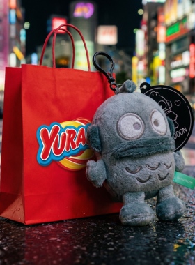 YURAMI日本碳灰黑皮汉顿丑鱼Hangyodon工业风毛绒玩偶包挂送礼物
