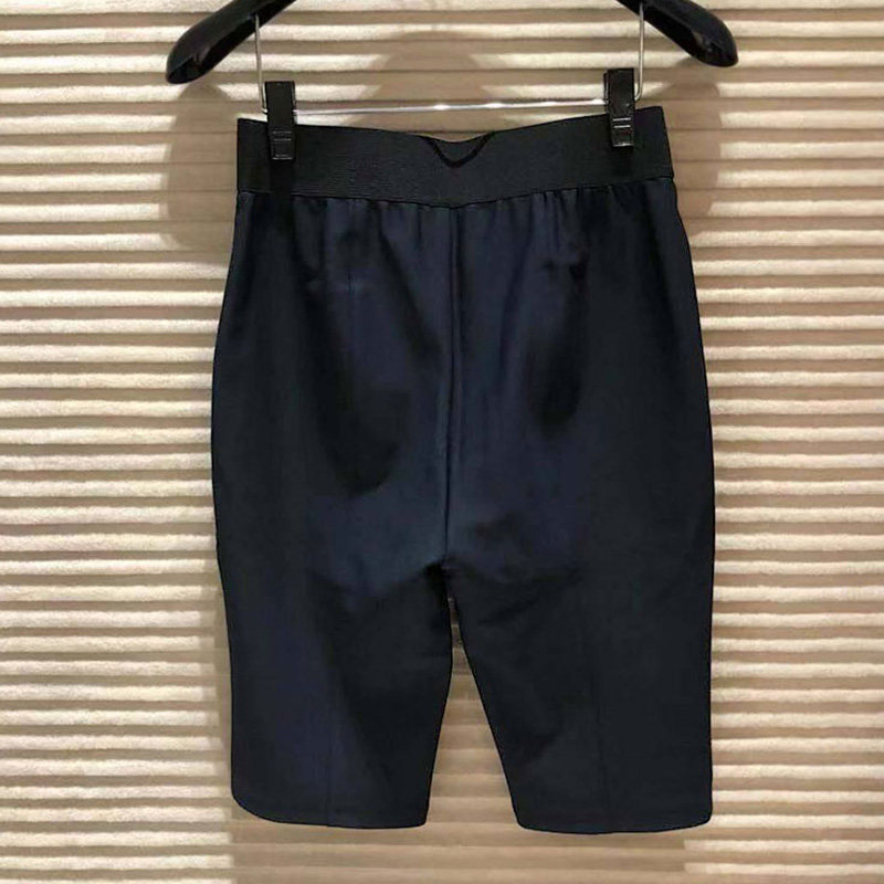 新颖阿玛施正旗舰店2020夏新款休闲裤女装专柜正品高腰五分骑行裤