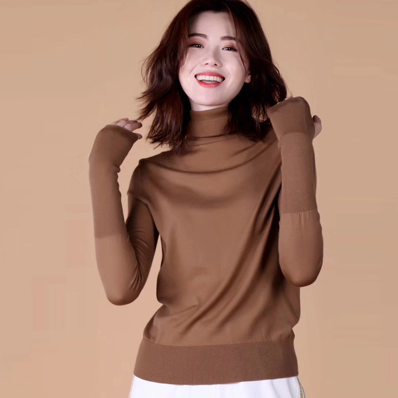 新阿玛施正旗舰店官网打底衫2020春款新款高领羊毛衣女装专柜正品