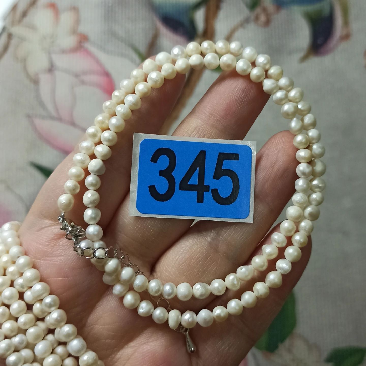 天然珍珠项链淡水珠链近圆土豆圆