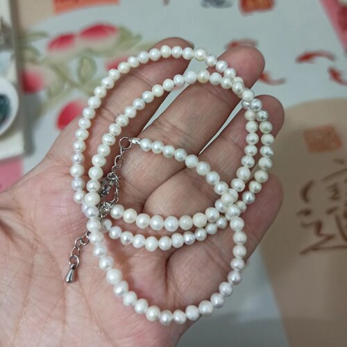淡水珍珠珠链项链巴洛克生长