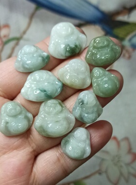 56缅甸天然翡翠吊坠佛公牌子卡18X15mm左右小件小提溜满48元包邮