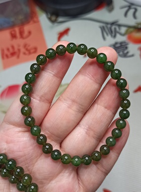 和田玉菠菜绿深色碧玉
