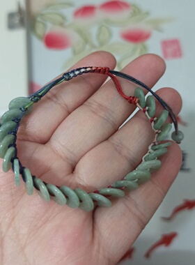 242缅甸天然翡翠平安扣手绳手串卡9mm左右随手编系列满48元包邮