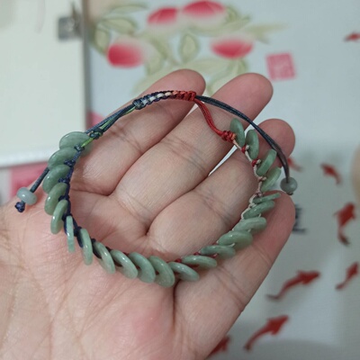 天然翡翠平安扣手绳手串