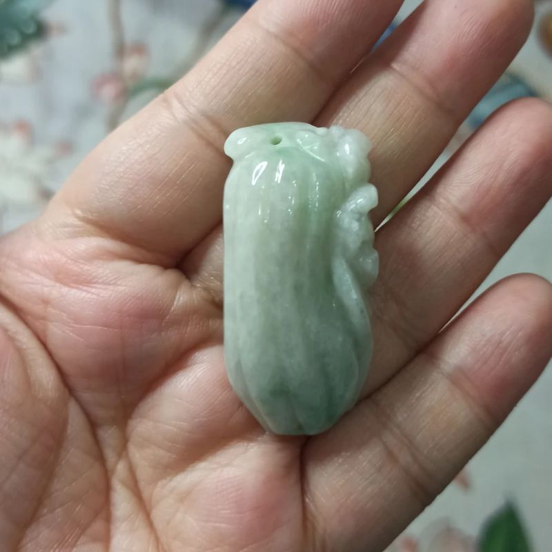 天然翡翠吊坠如意福寿蝙蝠