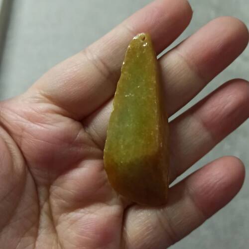 天然翡翠吊坠黄翡原石随型