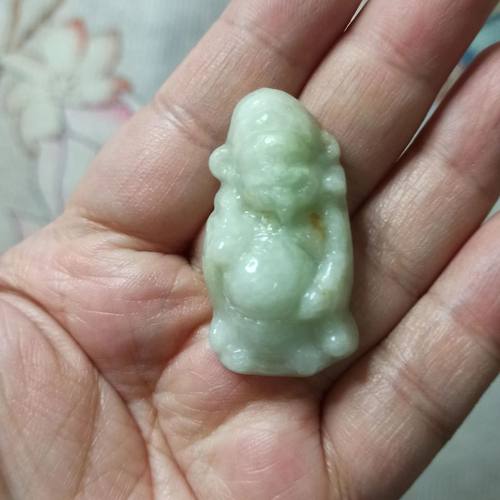 翡翠吊坠福禄财神牌子飘花