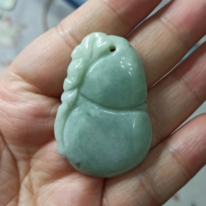 天然翡翠吊坠雕刻件手把件