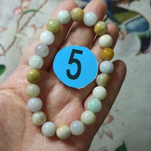332缅甸天然翡翠手串多宝圆珠链卡9mm左右单圈手链糯种满48元包邮