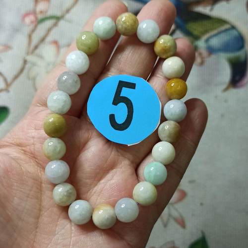 天然翡翠手串多宝圆珠链