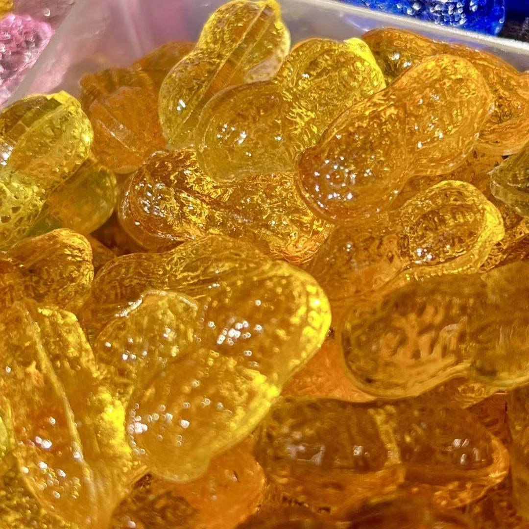 S黄水晶花生摆件 开业乔迁早生贵子婚庆礼品客厅小饰品节日礼