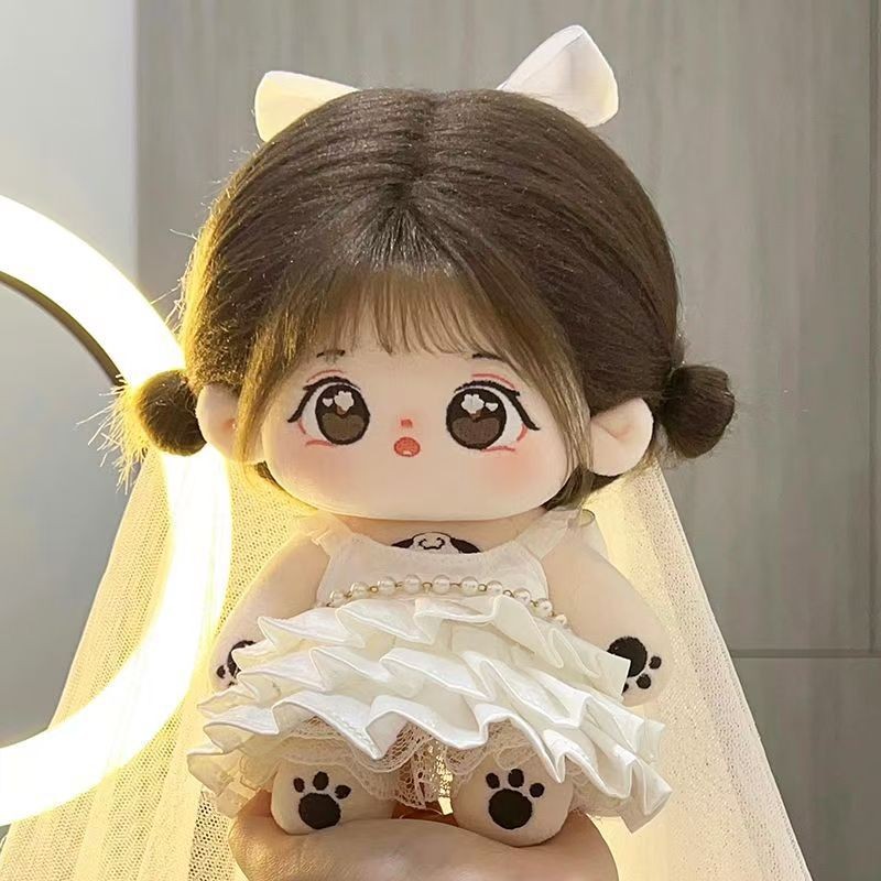 棉花娃娃20cm有骨架正版毛绒公仔